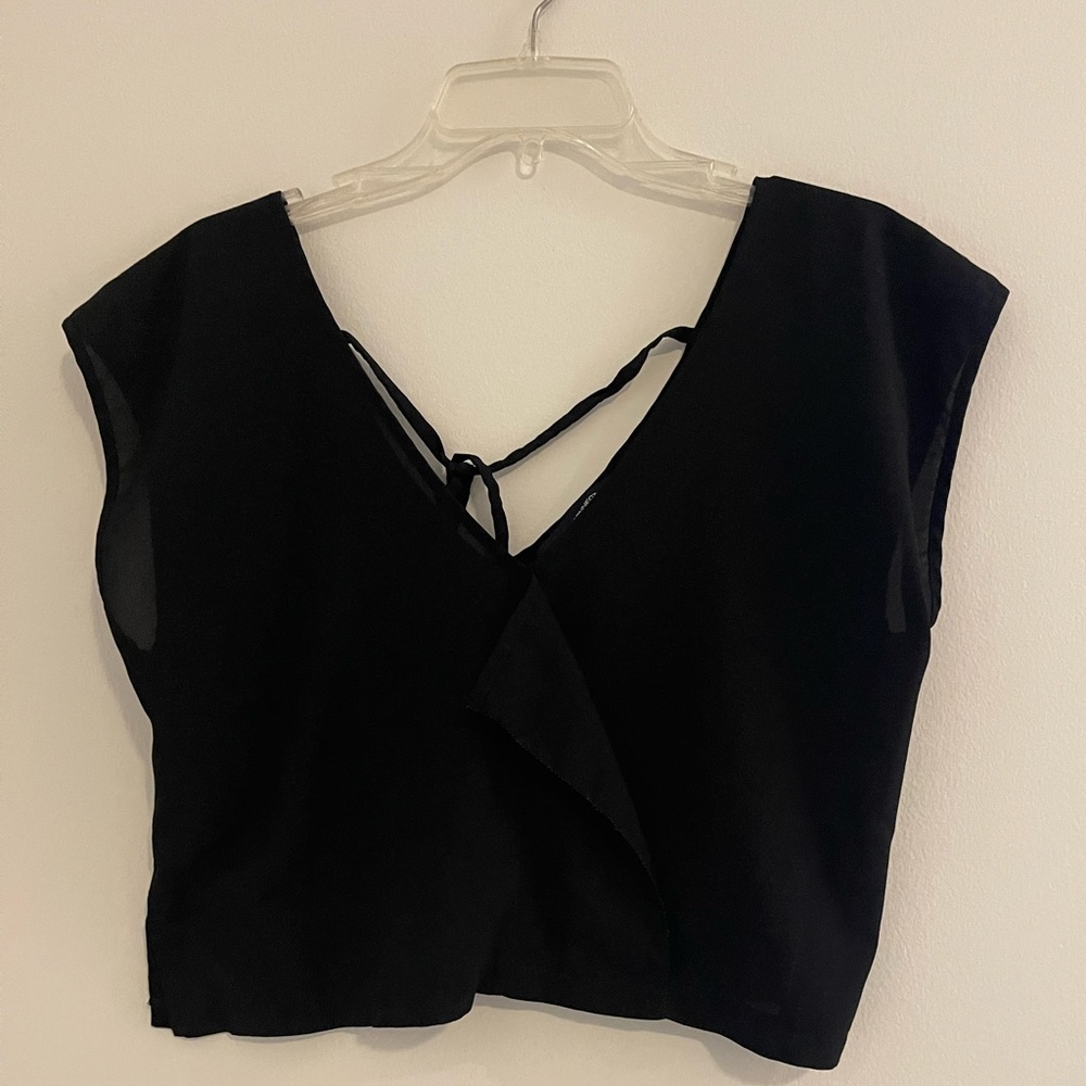 French connection black blouse- cotton